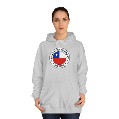 Chile Puerto Montt Mission Flag Logo (White Border) College Hoodie - Latter-Day Saint LDS Missionary Gift - Book of Mormon