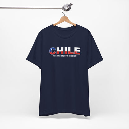 Chile Puerto Montt Mission Flag Title T-shirt - Latter-Day Saint LDS Missionary Gift - Book of Mormon