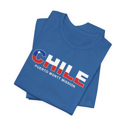 Chile Puerto Montt Mission Flag Title T-shirt - Latter-Day Saint LDS Missionary Gift - Book of Mormon