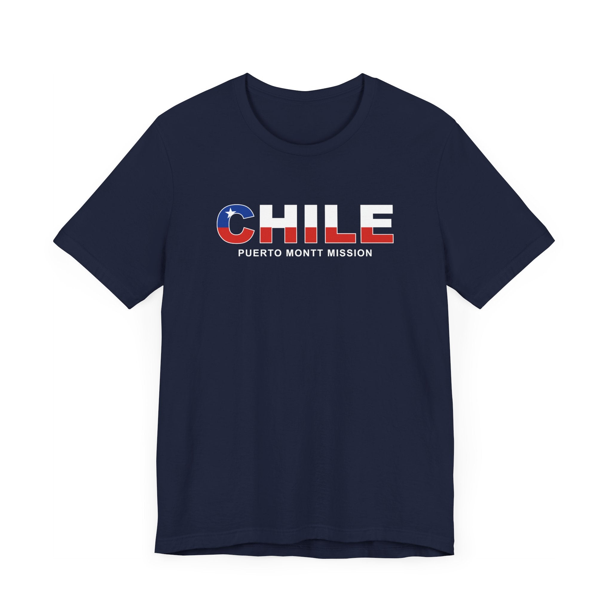 Chile Puerto Montt Mission Flag Title T-shirt - Latter-Day Saint LDS Missionary Gift - Book of Mormon