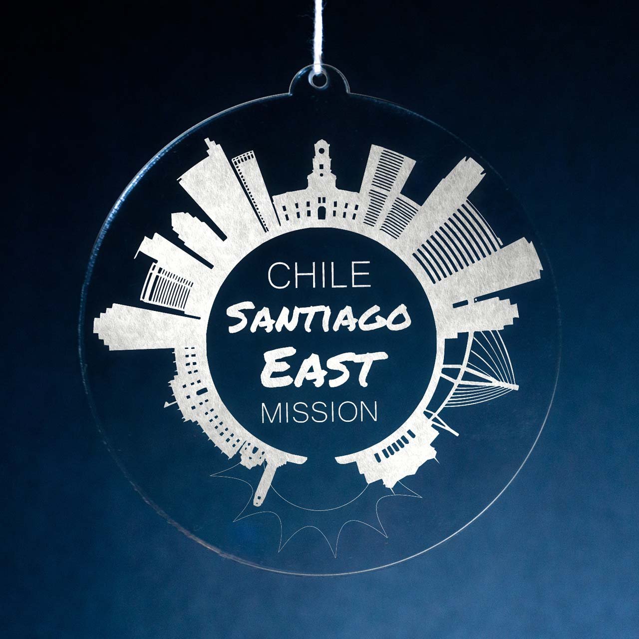 Chile Santiago East Mission Christmas Ornament - Latter-Day Saint LDS Missionary Gift - Book of Mormon