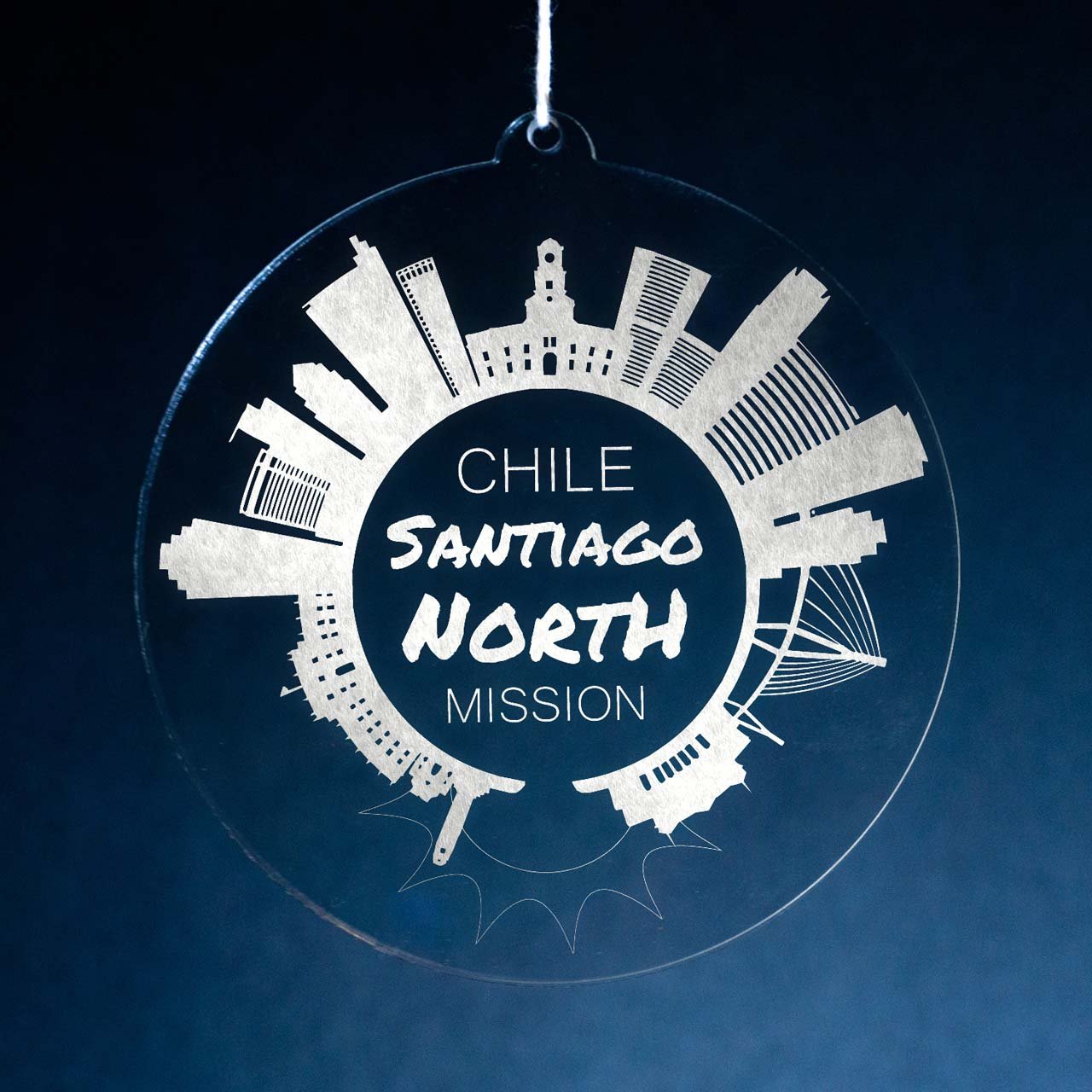 Chile Santiago North Mission Christmas Ornament - Latter-Day Saint LDS Missionary Gift - Book of Mormon