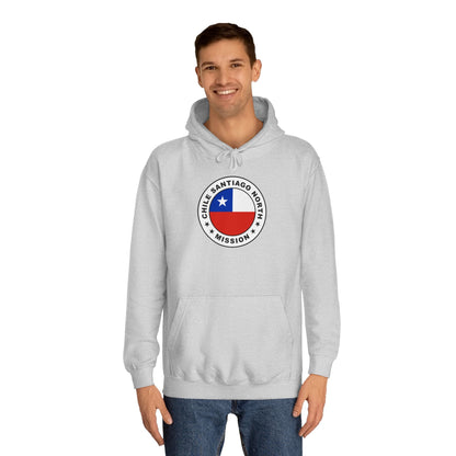 Chile Santiago North Mission Flag Logo (White Border) College Hoodie - Latter-Day Saint LDS Missionary Gift - Book of Mormon