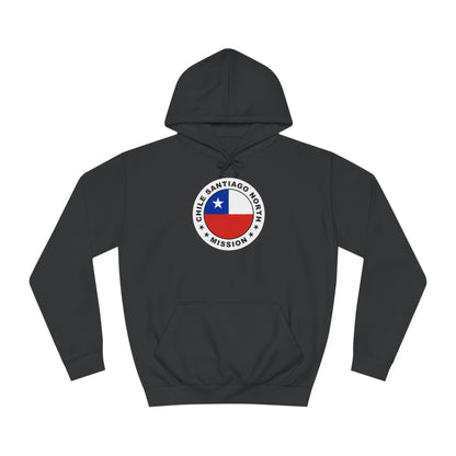 Chile Santiago North Mission Flag Logo (White Border) College Hoodie - Latter-Day Saint LDS Missionary Gift - Book of Mormon
