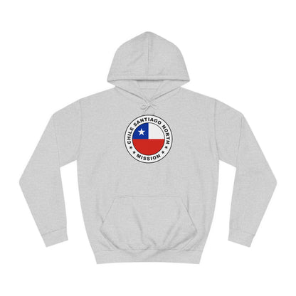 Chile Santiago North Mission Flag Logo (White Border) College Hoodie - Latter-Day Saint LDS Missionary Gift - Book of Mormon
