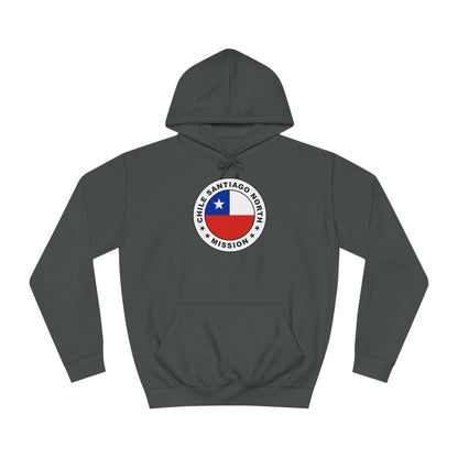 Chile Santiago North Mission Flag Logo (White Border) College Hoodie - Latter-Day Saint LDS Missionary Gift - Book of Mormon
