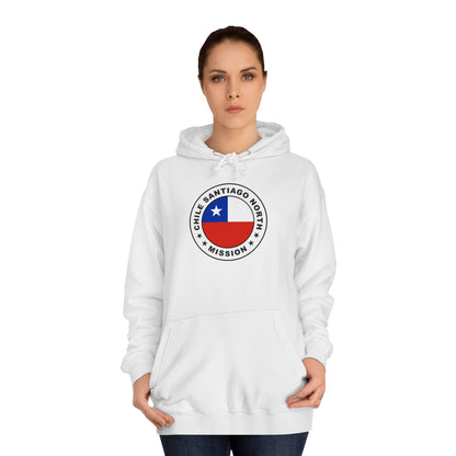 Chile Santiago North Mission Flag Logo (White Border) College Hoodie - Latter-Day Saint LDS Missionary Gift - Book of Mormon