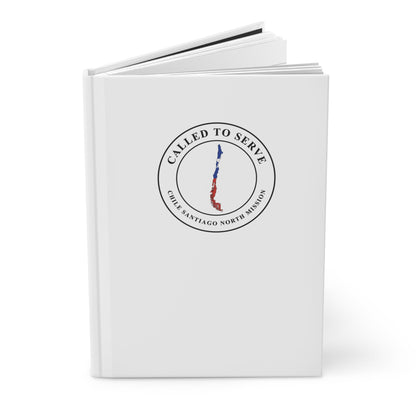 Chile Santiago North Mission Flag Map Called to Serve White Hardcover Journal Matte - Mission Wishlist - LDS Missionary Gift Store