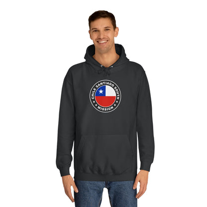 Chile Santiago South Mission Flag Logo (Black Border) College Hoodie