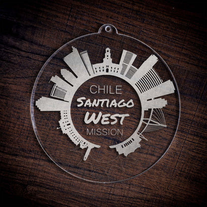 Chile Santiago West Mission Christmas Ornament - Latter-Day Saint LDS Missionary Gift - Book of Mormon