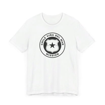 Chile Vina del Mar Mission Circular Monochrome Logo T-Shirt - Latter-Day Saint LDS Missionary Gift - Book of Mormon