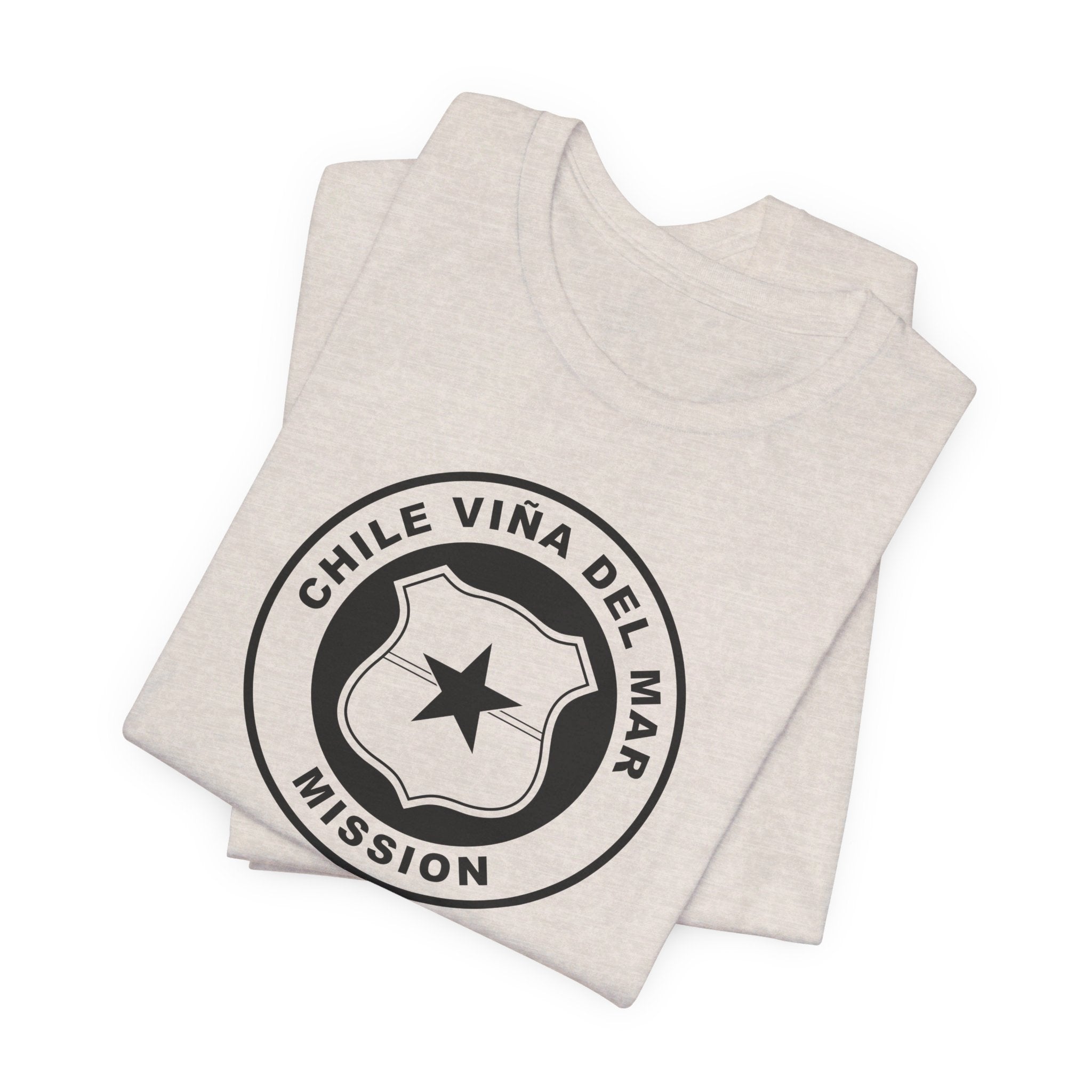 Chile Vina del Mar Mission Circular Monochrome Logo T-Shirt - Latter-Day Saint LDS Missionary Gift - Book of Mormon