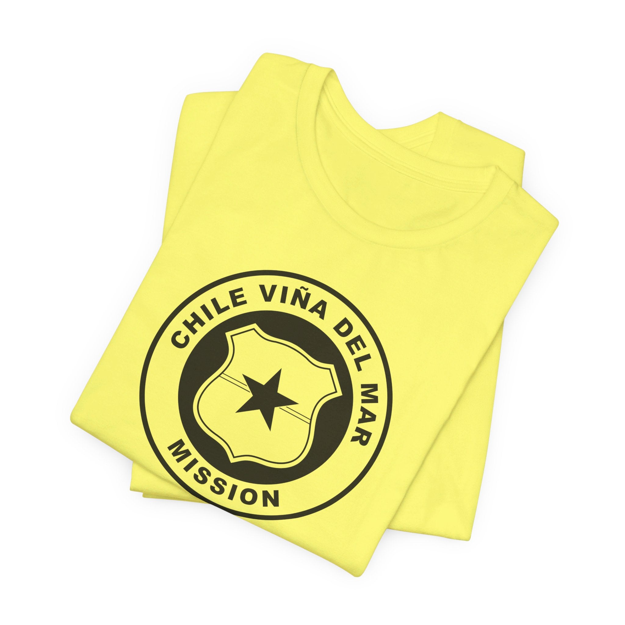 Chile Vina del Mar Mission Circular Monochrome Logo T-Shirt - Latter-Day Saint LDS Missionary Gift - Book of Mormon