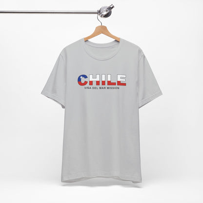 Chile Vina del Mar Mission Flag Title T-shirt - Latter-Day Saint LDS Missionary Gift - Book of Mormon