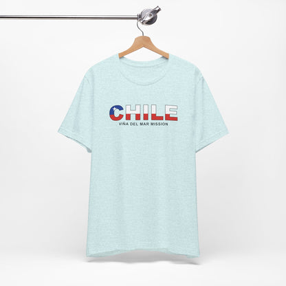 Chile Vina del Mar Mission Flag Title T-shirt - Latter-Day Saint LDS Missionary Gift - Book of Mormon