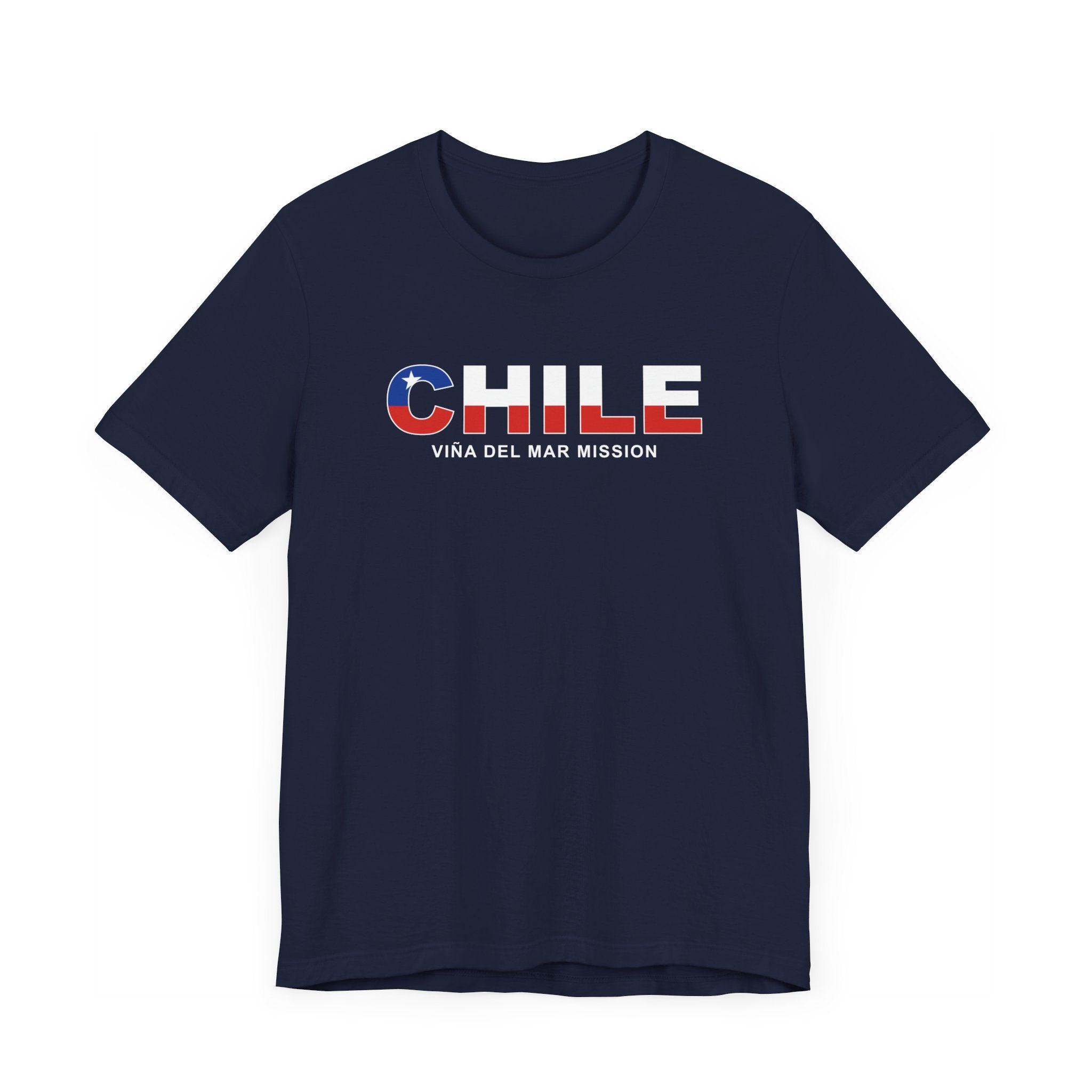 Chile Vina del Mar Mission Flag Title T-shirt - Latter-Day Saint LDS Missionary Gift - Book of Mormon