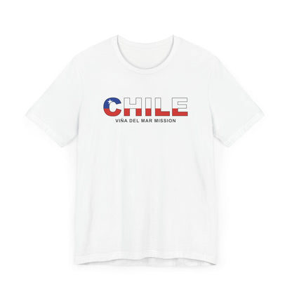 Chile Vina del Mar Mission Flag Title T-shirt - Latter-Day Saint LDS Missionary Gift - Book of Mormon