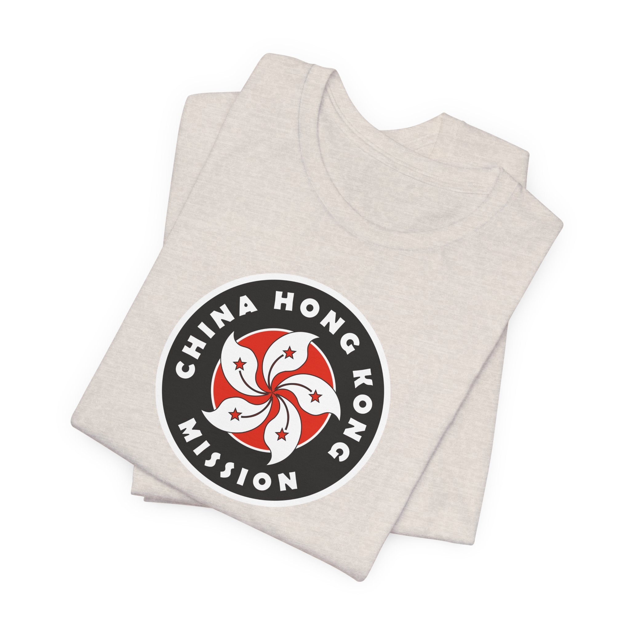 China Hong Kong Mission Flag Logo (Black Border) T-shirt - Latter-Day Saint LDS Missionary Gift - Book of Mormon