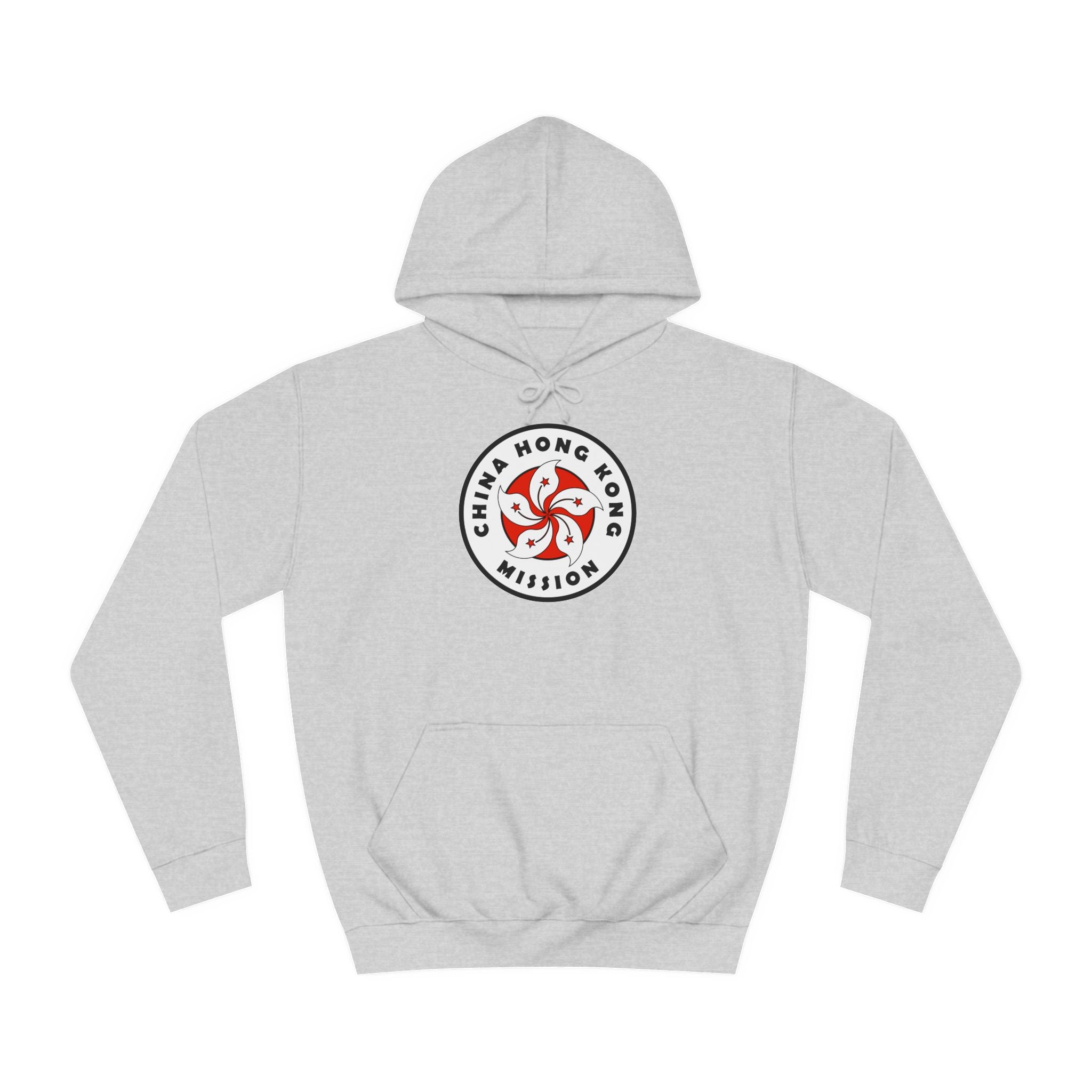 China Hong Kong Mission Flag Logo (White Border) College Hoodie - Latter-Day Saint LDS Missionary Gift - Book of Mormon