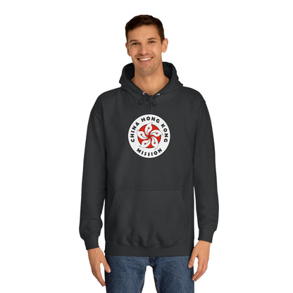 China Hong Kong Mission Flag Logo (White Border) College Hoodie - Latter-Day Saint LDS Missionary Gift - Book of Mormon