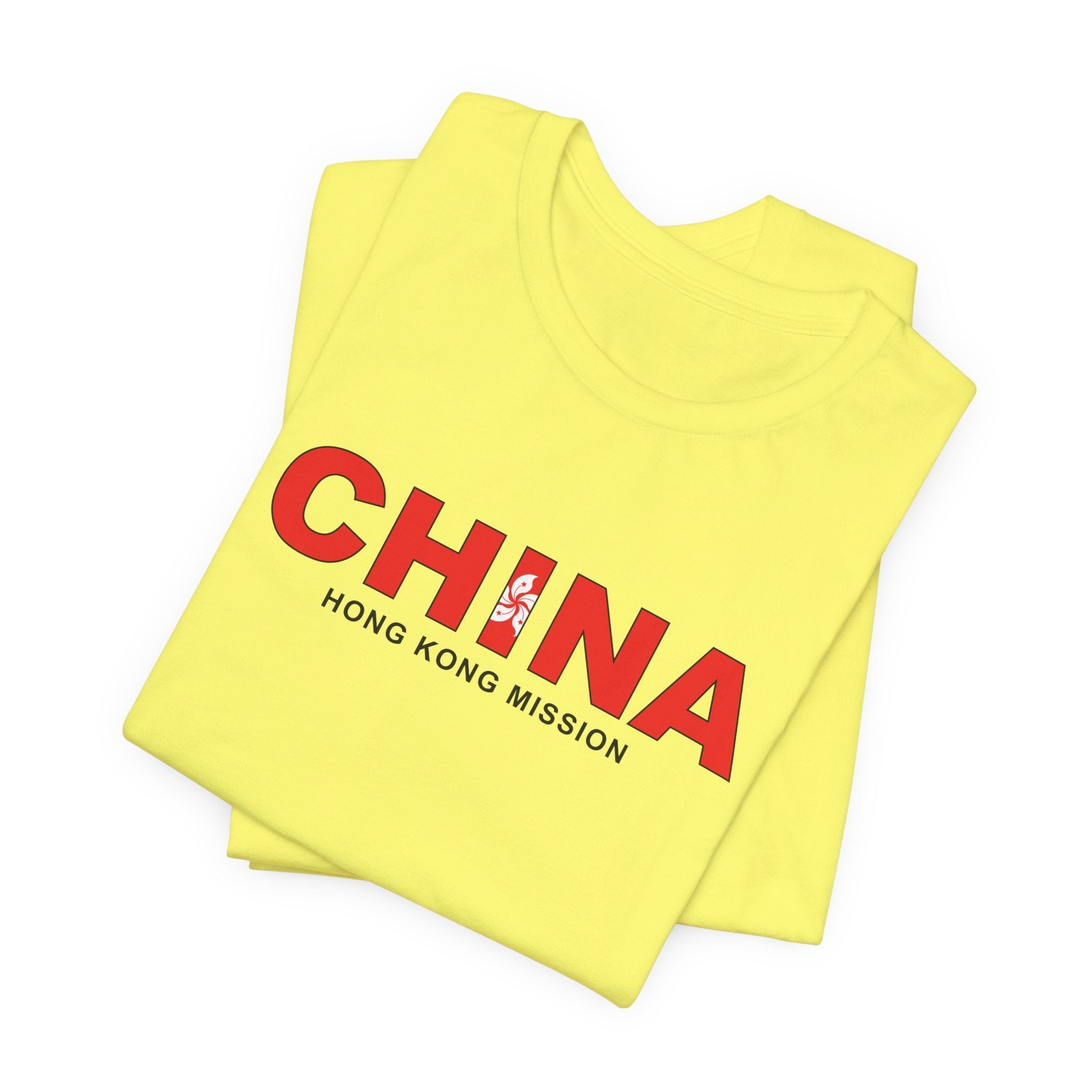 China Hong Kong Mission Flag Title T-shirt - Latter-Day Saint LDS Missionary Gift - Book of Mormon