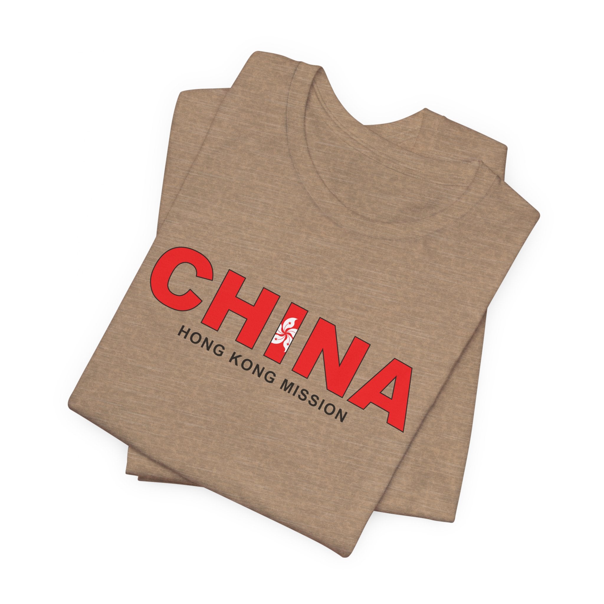 China Hong Kong Mission Flag Title T-shirt - Latter-Day Saint LDS Missionary Gift - Book of Mormon