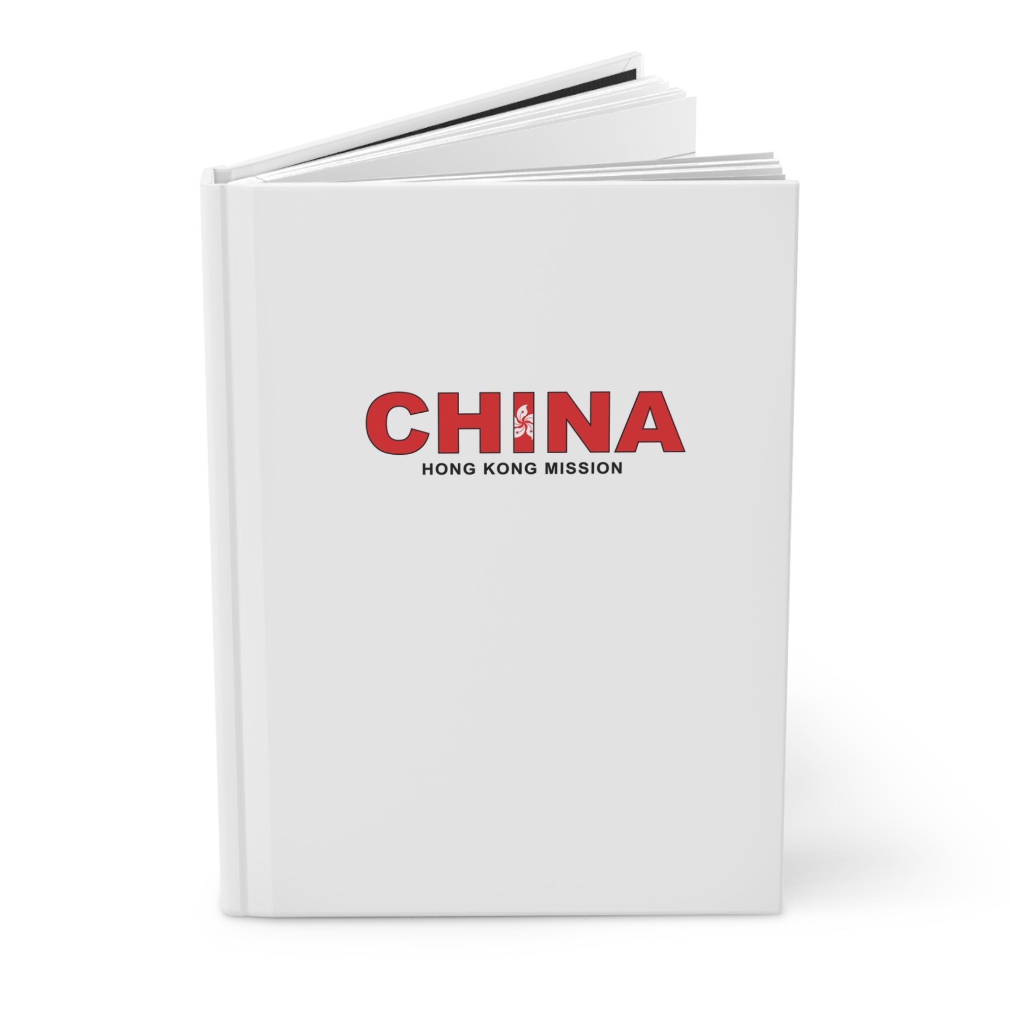 China Hong Kong Mission Flag Title White Hardcover Journal Matte - Latter-Day Saint LDS Missionary Gift - Book of Mormon