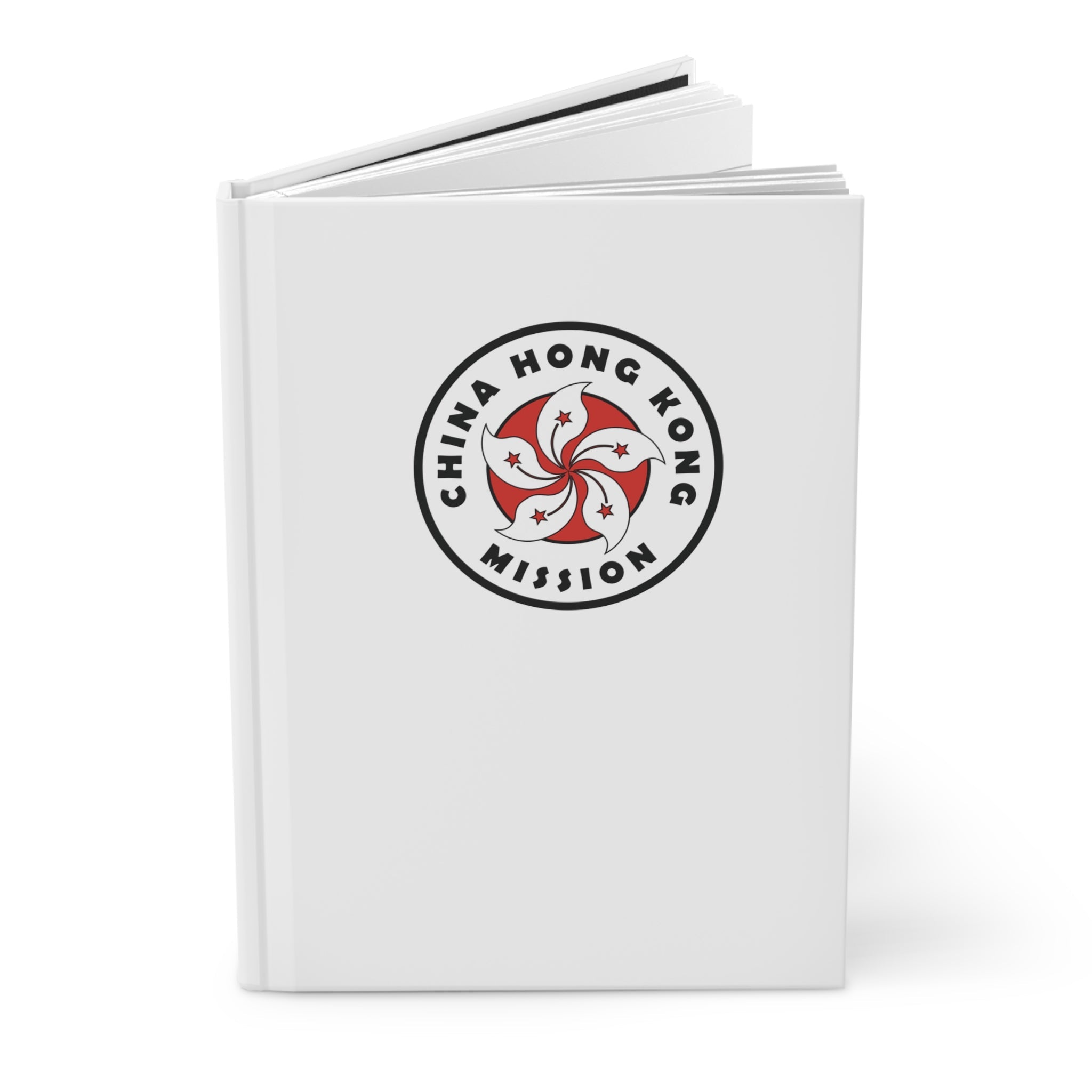 China Hong Kong Mission Logo Design White Hardcover Journal Matte - Latter-Day Saint LDS Missionary Gift - Book of Mormon