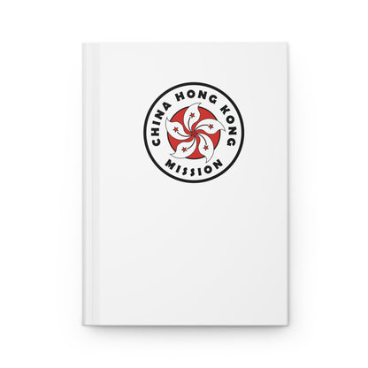 China Hong Kong Mission Logo Design White Hardcover Journal Matte - Latter-Day Saint LDS Missionary Gift - Book of Mormon