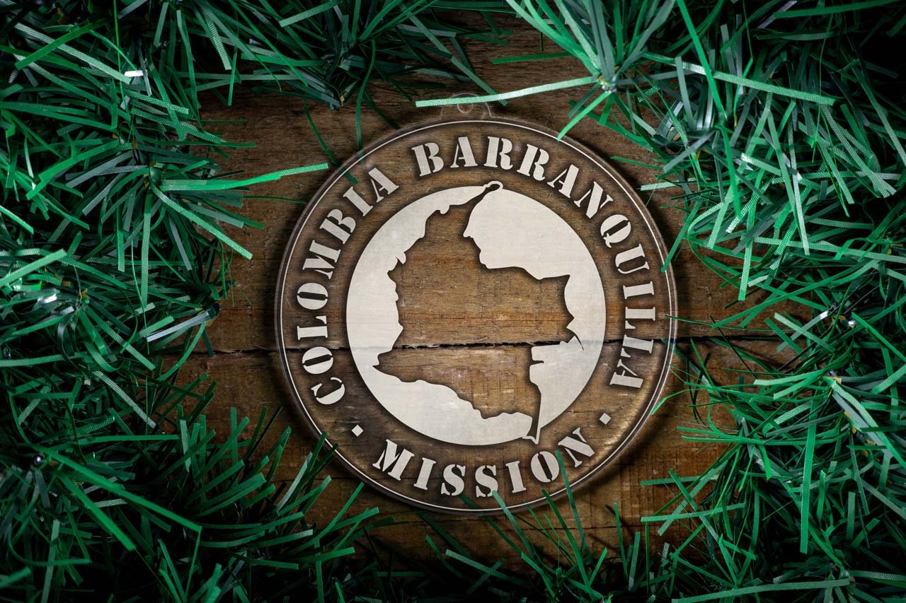 Colombia Barranquilla Mission Christmas Ornament - Latter-Day Saint LDS Missionary Gift - Book of Mormon