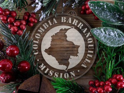 Colombia Barranquilla Mission Christmas Ornament - Latter-Day Saint LDS Missionary Gift - Book of Mormon