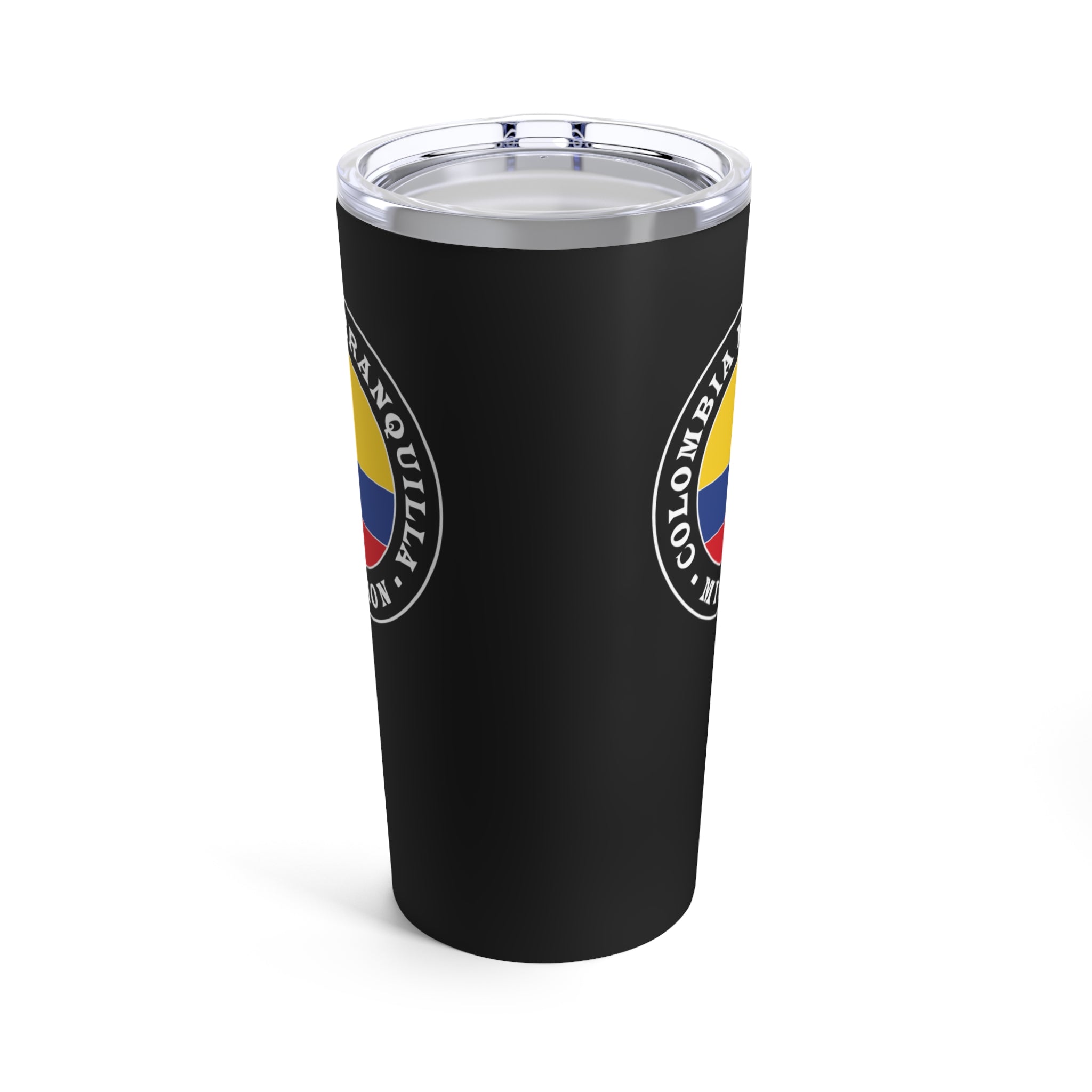 Colombia Barranquilla Mission Flag Logo Tumbler 20oz Black - Latter-Day Saint LDS Missionary Gift - Book of Mormon