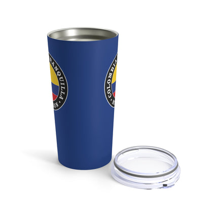 Colombia Barranquilla Mission Flag Logo Tumbler 20oz Blue - Latter-Day Saint LDS Missionary Gift - Book of Mormon