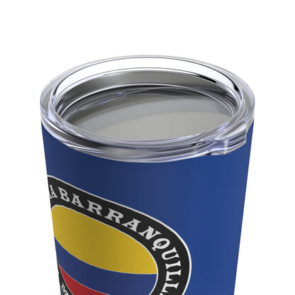 Colombia Barranquilla Mission Flag Logo Tumbler 20oz Blue - Latter-Day Saint LDS Missionary Gift - Book of Mormon