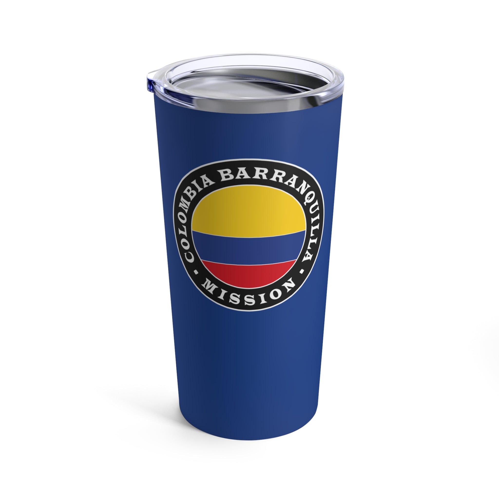 Colombia Barranquilla Mission Flag Logo Tumbler 20oz Blue - Latter-Day Saint LDS Missionary Gift - Book of Mormon