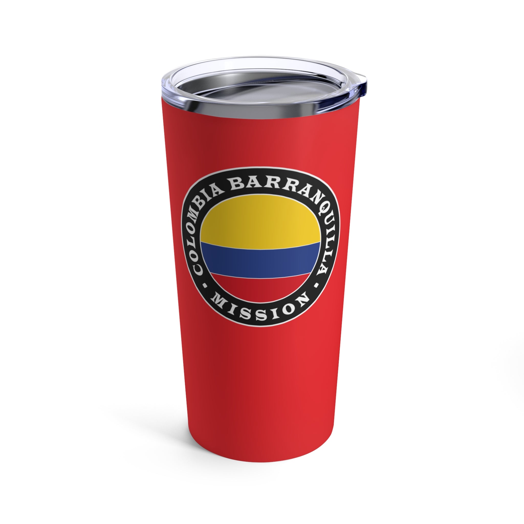 Colombia Barranquilla Mission Flag Logo Tumbler 20oz Red - Latter-Day Saint LDS Missionary Gift - Book of Mormon