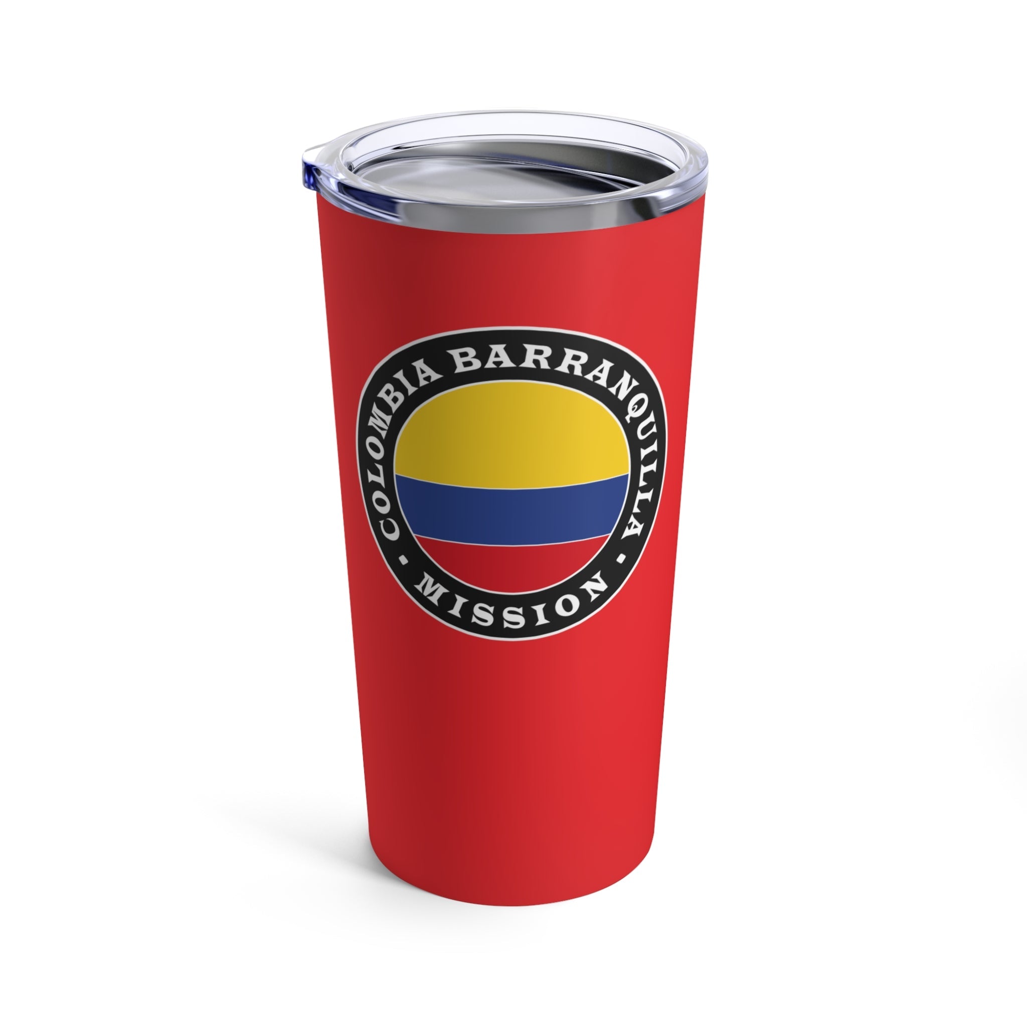 Colombia Barranquilla Mission Flag Logo Tumbler 20oz Red - Latter-Day Saint LDS Missionary Gift - Book of Mormon