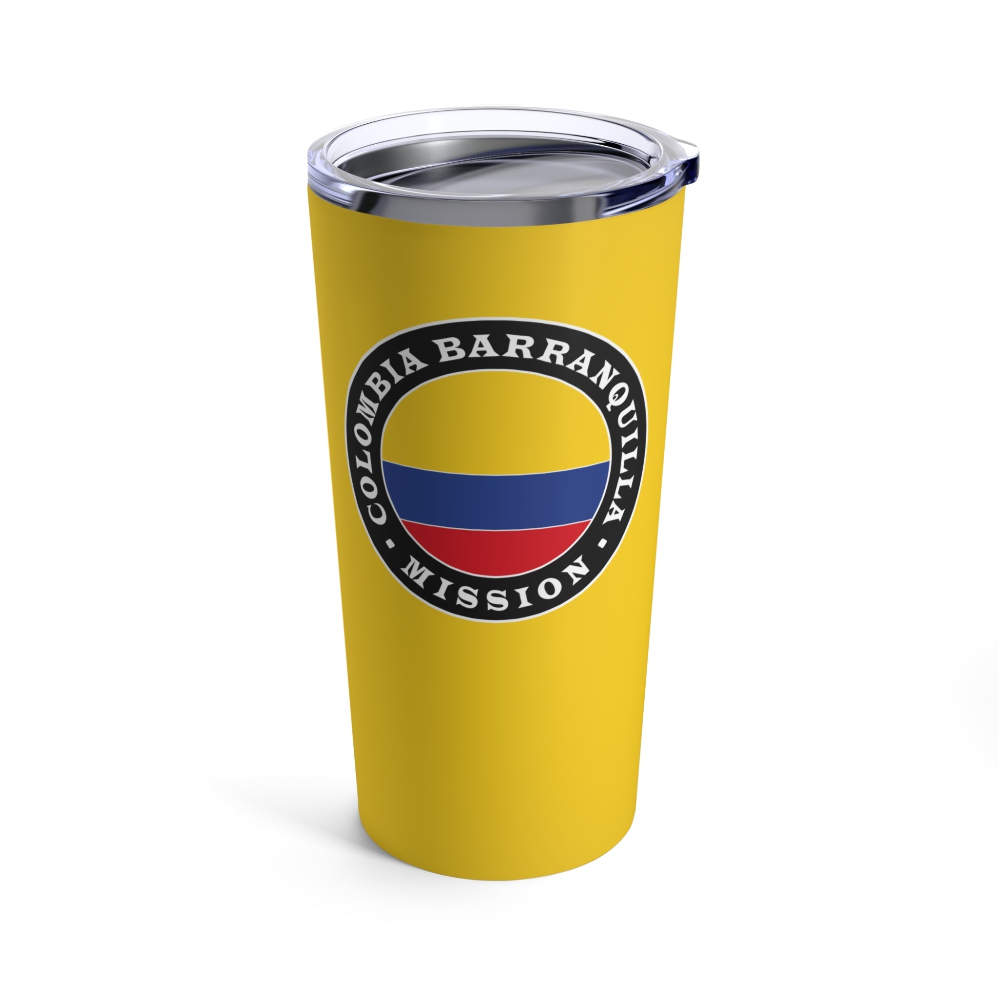 Colombia Barranquilla Mission Flag Logo Tumbler 20oz Yellow - Latter-Day Saint LDS Missionary Gift - Book of Mormon