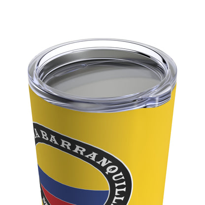 Colombia Barranquilla Mission Flag Logo Tumbler 20oz Yellow - Latter-Day Saint LDS Missionary Gift - Book of Mormon