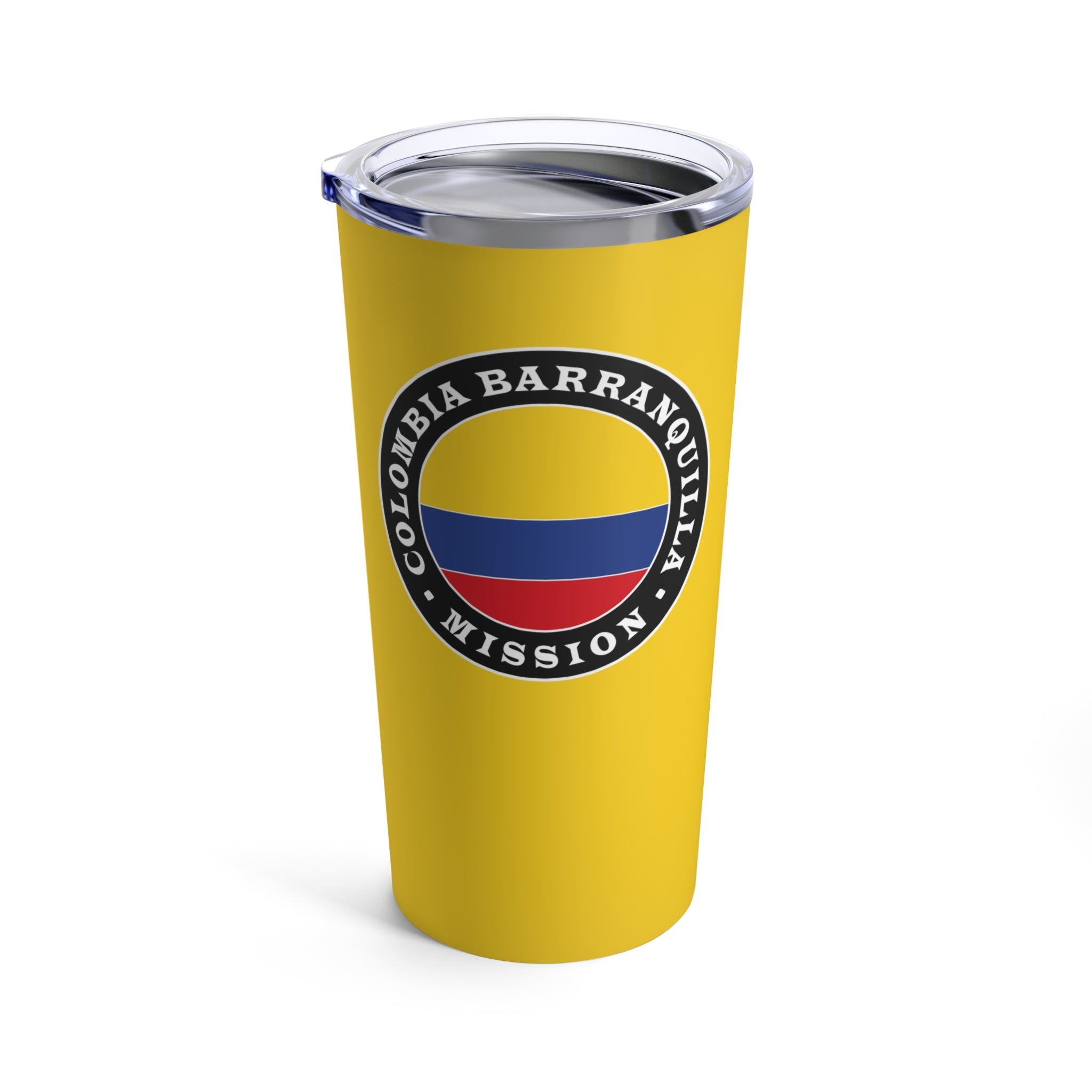 Colombia Barranquilla Mission Flag Logo Tumbler 20oz Yellow - Latter-Day Saint LDS Missionary Gift - Book of Mormon