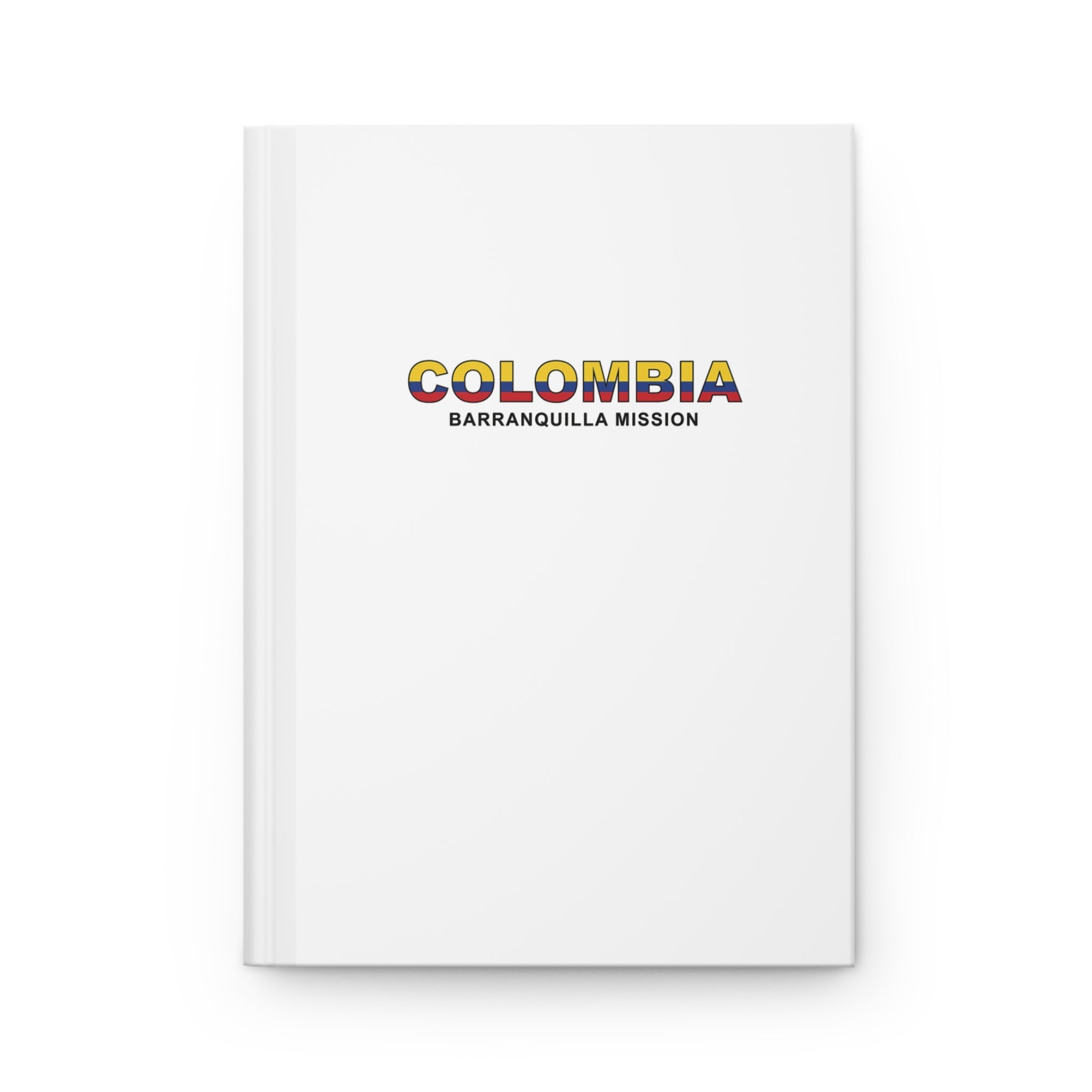 Colombia Barranquilla Mission Flag Title White Hardcover Journal Matte - Latter-Day Saint LDS Missionary Gift - Book of Mormon