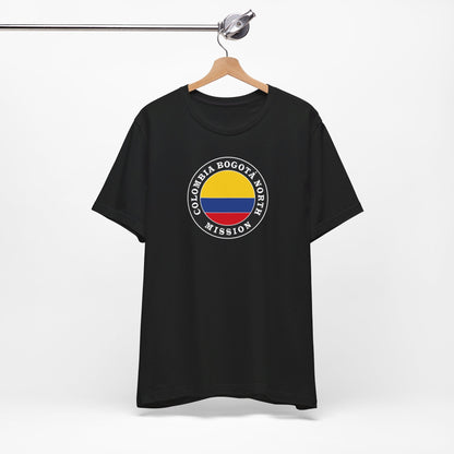 Colombia Bogota North Mission Circular Flag T-shirt - Latter-Day Saint LDS Missionary Gift - Book of Mormon