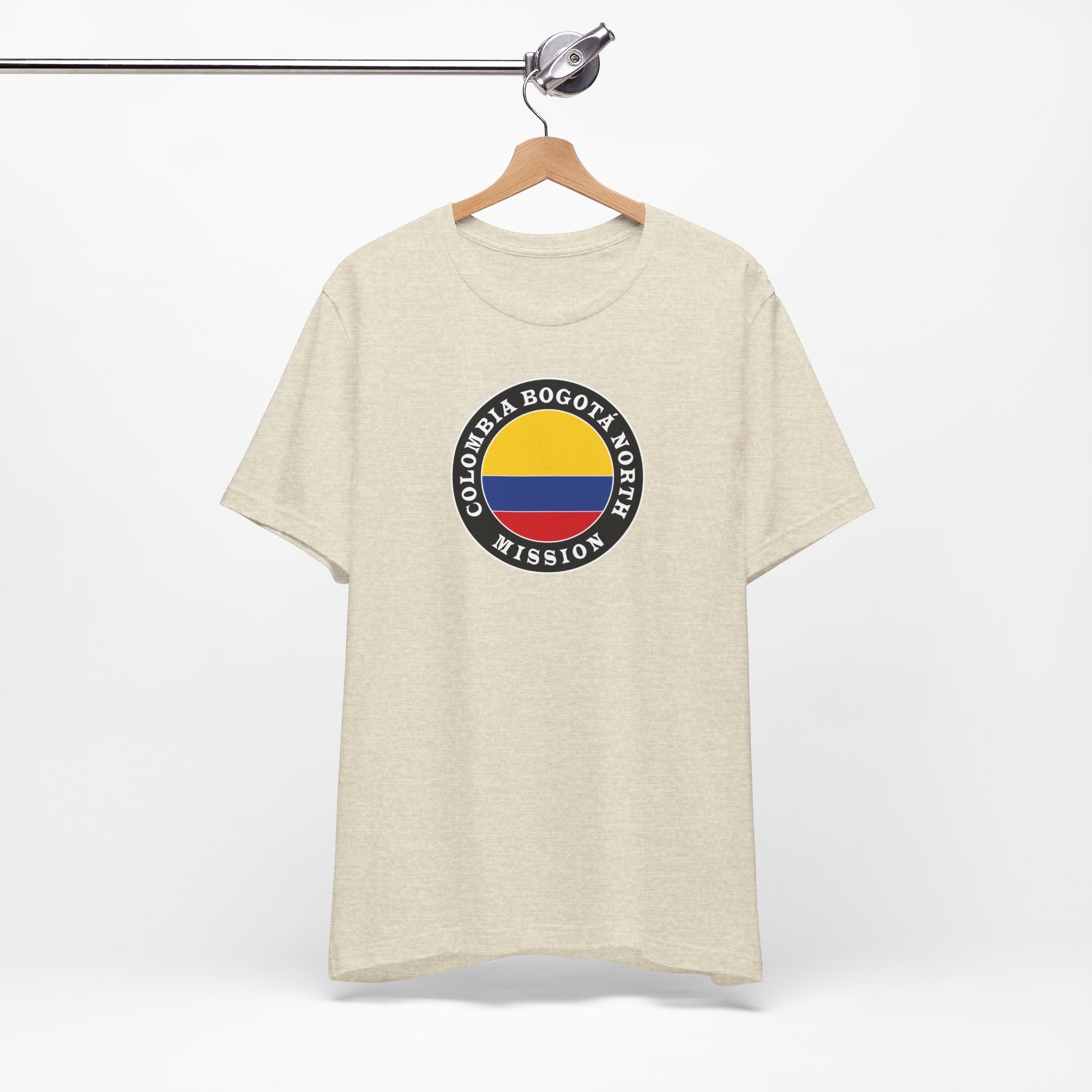 Colombia Bogota North Mission Circular Flag T-shirt - Latter-Day Saint LDS Missionary Gift - Book of Mormon