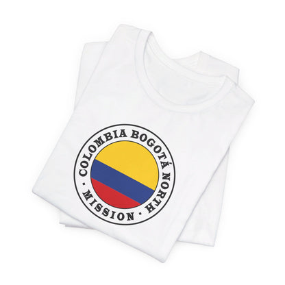 Colombia Bogota North Mission Circular Flag T-shirt - Latter-Day Saint LDS Missionary Gift - Book of Mormon