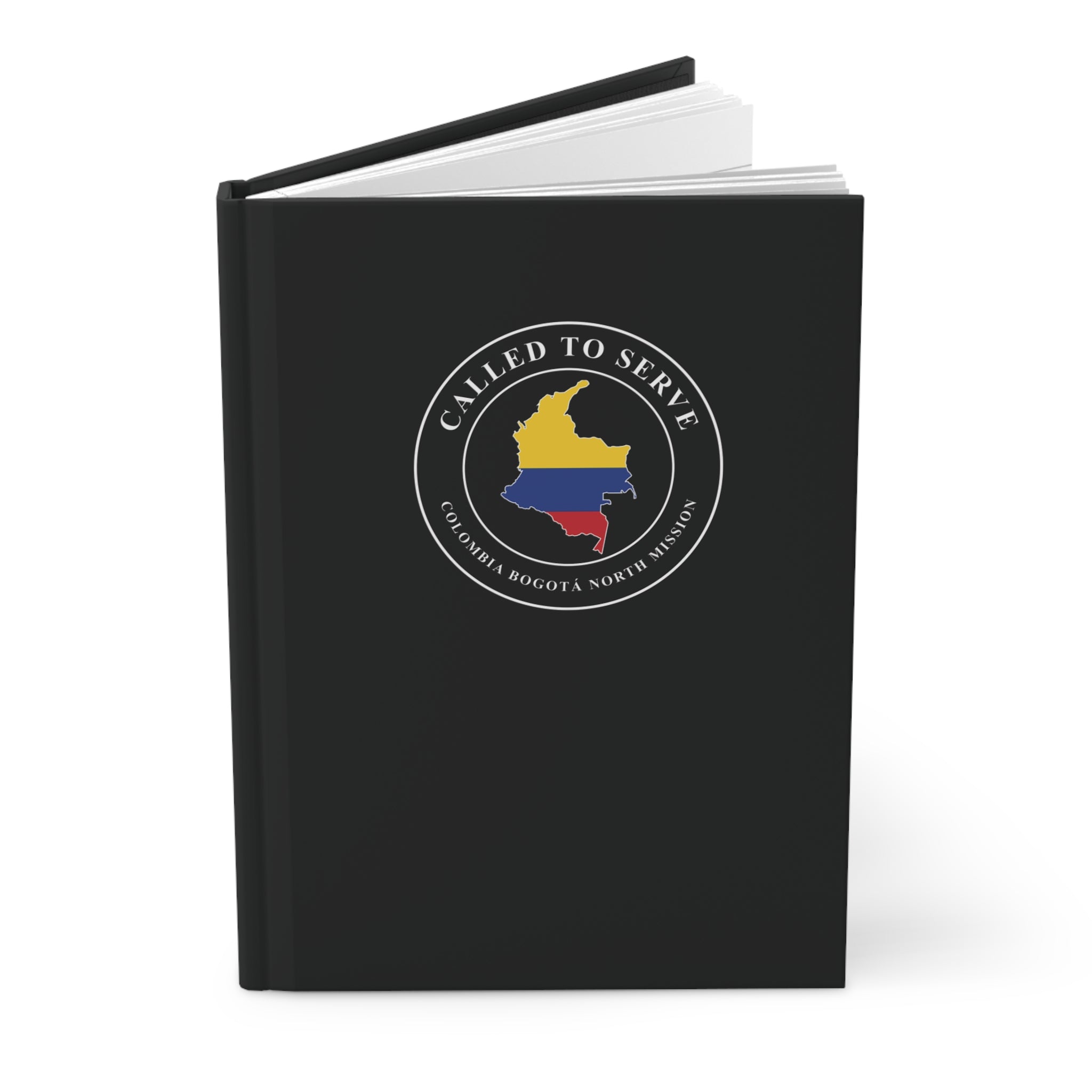 Colombia Bogota North Mission Flag Map Called to Serve Black Hardcover Journal Matte - Latter-Day Saint LDS Missionary Gift - Book of Mormon