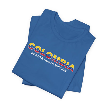 Colombia Bogota North Mission Flag Title T-shirt - Latter-Day Saint LDS Missionary Gift - Book of Mormon