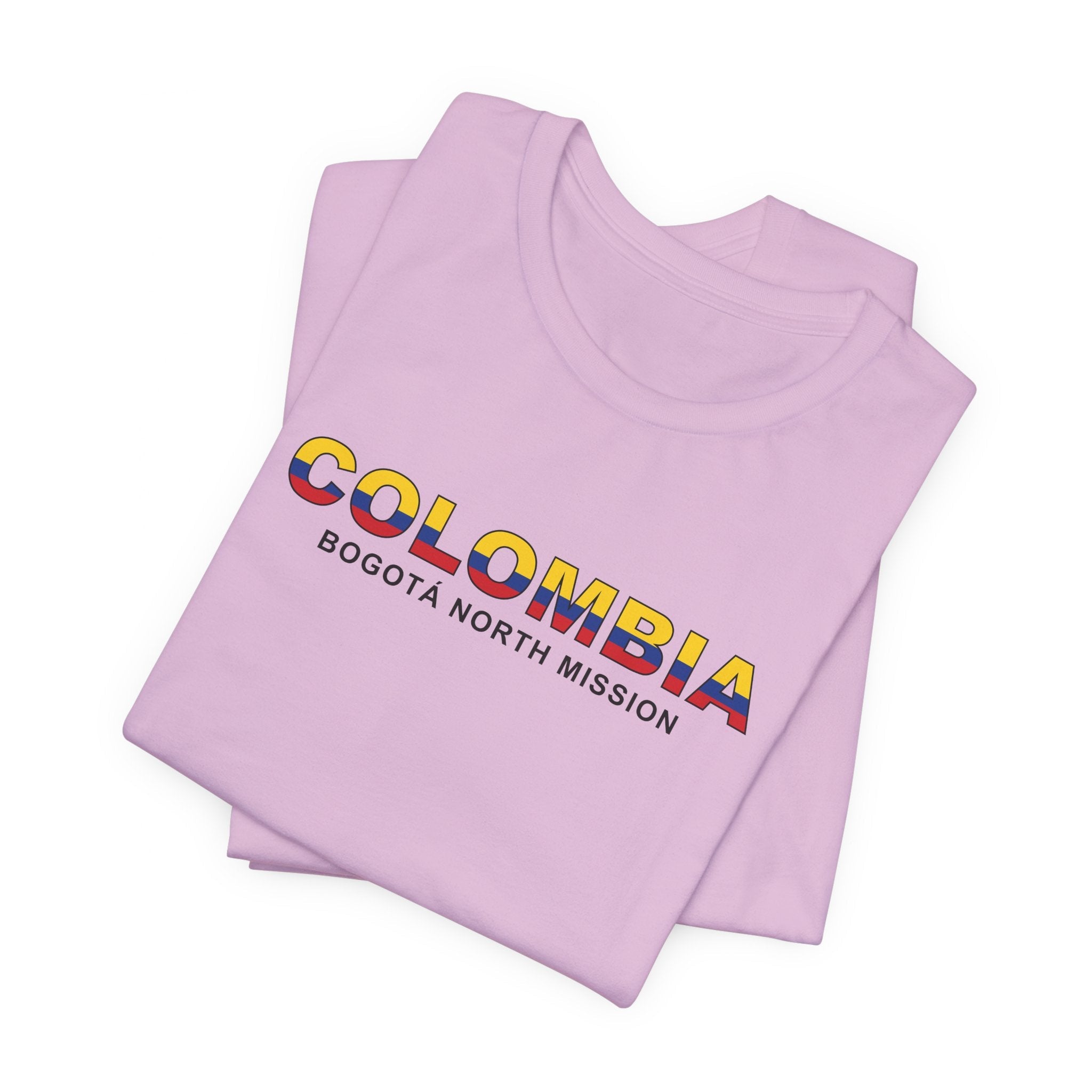 Colombia Bogota North Mission Flag Title T-shirt - Latter-Day Saint LDS Missionary Gift - Book of Mormon