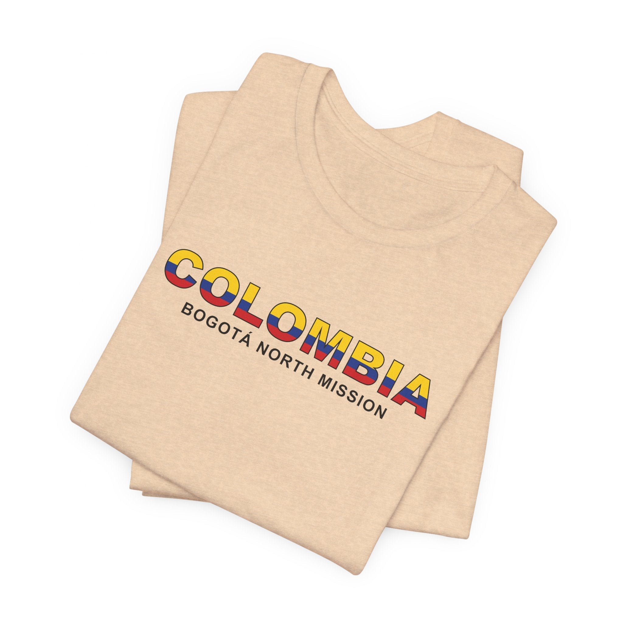 Colombia Bogota North Mission Flag Title T-shirt - Latter-Day Saint LDS Missionary Gift - Book of Mormon