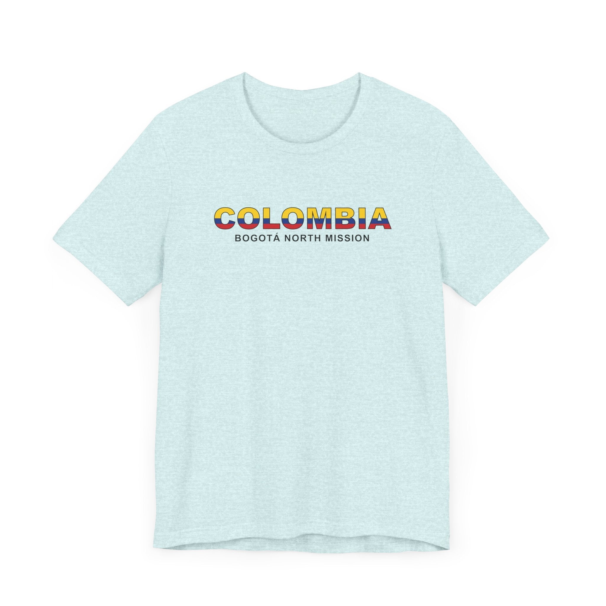 Colombia Bogota North Mission Flag Title T-shirt - Latter-Day Saint LDS Missionary Gift - Book of Mormon