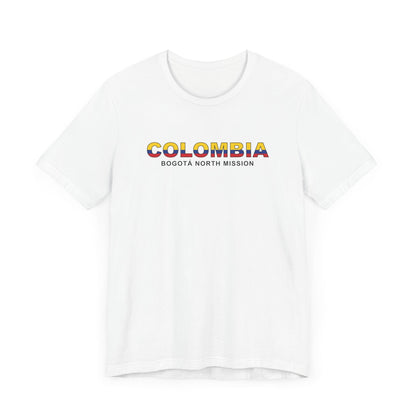 Colombia Bogota North Mission Flag Title T-shirt - Latter-Day Saint LDS Missionary Gift - Book of Mormon